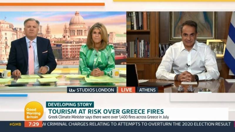 Μητσοτάκης στο ITV: Μια εβδομάδα δωρεάν διακοπές στη Ρόδο για τους τουρίστες που έφυγαν λόγω της φωτιάς (βίντεο)