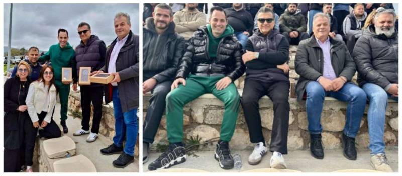 Στην Κορώνη ο πρόεδρος της ΚΑΕ Παναθηναϊκός Βασίλης Παρθενόπουλος