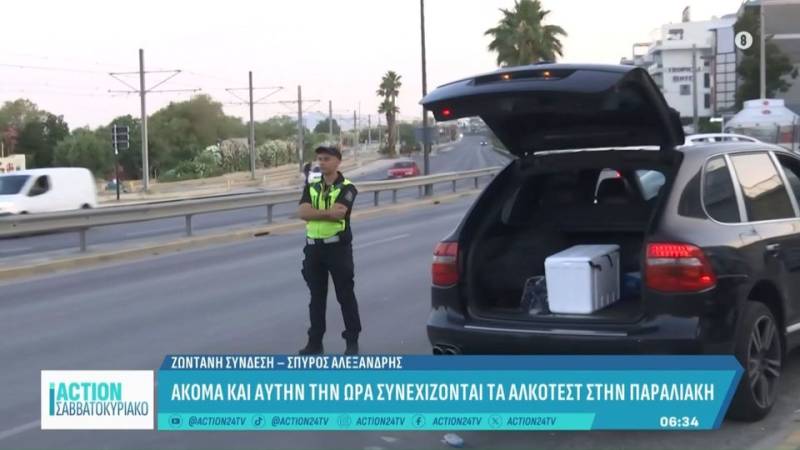 Ουρά για αλκοτέστ τα ξημερώματα στην παραλιακή: Σωρός τα κατασχεθέντα διπλώματα, με ταξί έφυγαν πολλοί οδηγοί (βίντεο)