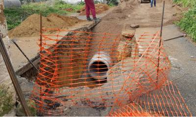 Σε παρακείμενο δρόμο του Νοσοκομείου το αντιπλημμυρικό