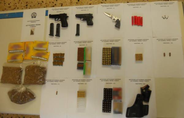 Δύο συλλήψεις για όπλα και λαθραίο καπνό στην Ανατολική Μάνη