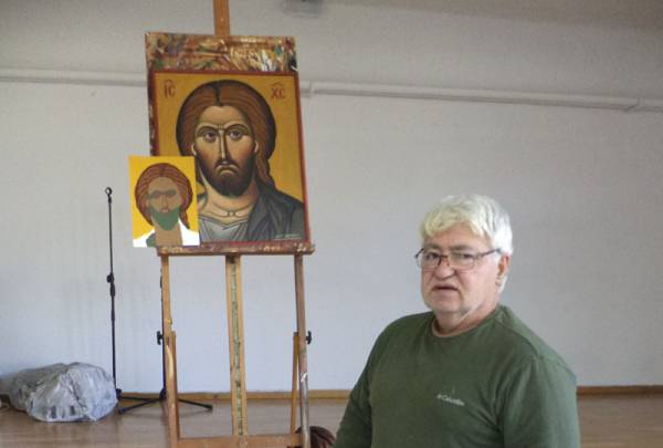 Διαδασκαλία αγιογραφίας σε μαθητές του 7ου Γυμνασίου Καλαμάτας