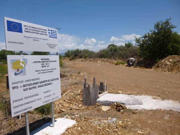 Σταμάτησε το έργο στο  δρόμο του Βουλκάνου