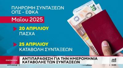 Συντάξεις: Πολιτική αντιπαράθεση για την ημερομηνία καταβολής τους (Βίντεο)