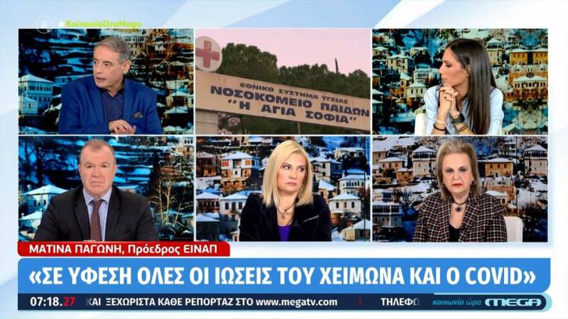 Ματίνα Παγώνη: «Σε ύφεση όλες οι ιώσεις του χειμώνα και ο covid» (βίντεο)