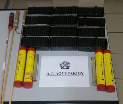 Σύλληψη 32χρονου με εκατοντάδες κροτίδες στην Κορινθία