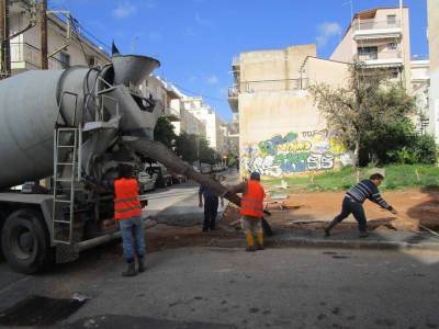 Καλαμάτα: Κλειστή η οδός Γεωργούλη για έργα στο πεζοδρόμιο (βίντεο)