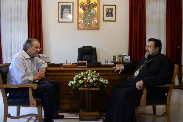 Στο μητροπολίτη Μεσσηνίας ο Αντώνης Σαμαράς