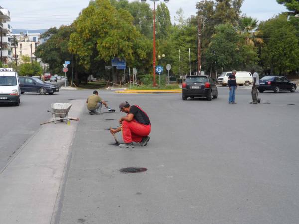 Μπαλώματα  στο οδόστρωμα