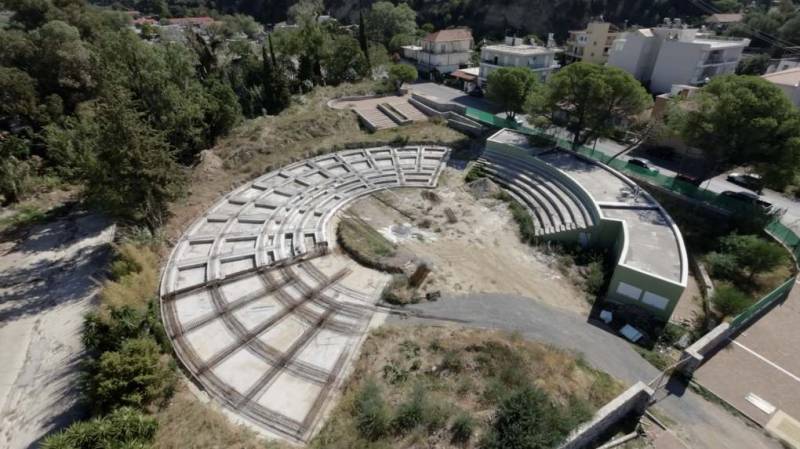 Ολοκληρώθηκε η θεμελίωση για την κερκίδα στο Ανοιχτό Θέατρο Καλαμάτας