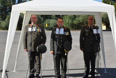 Καλαμάτα: Τελετή παράδοσης - παραλαβής στην 77η Μονάδα Επιστράτευσης