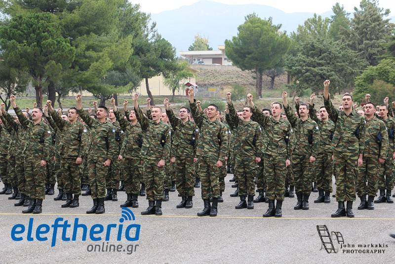 Ορκωμοσία 415 νεοσυλλέκτων την Παρασκευή στο Στρατόπεδο