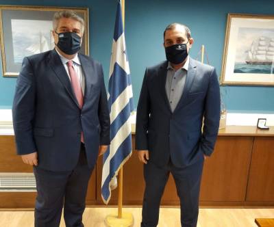 Χρυσομάλλης σε Πλακιωτάκη για λιμενικά έργα στη Μεσσηνία