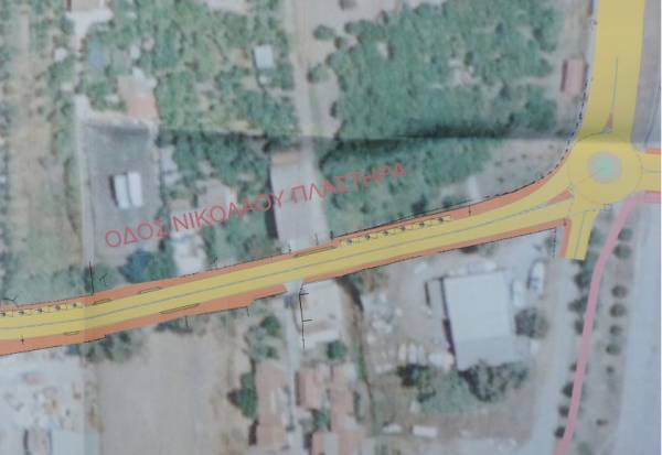 Κυκλικός κόμβος στην οδό Πλαστήρα στην Καλαμάτα