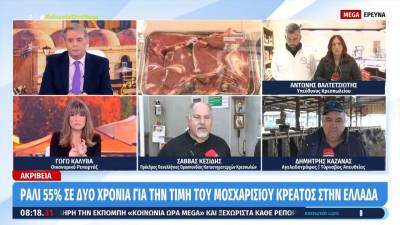 Στο κόκκινο η τιμή του κρέατος - Μέχρι και 34,50€ το κιλό το μοσχάρι στο σούπερ μάρκετ