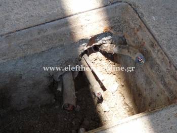 Ξήλωσαν καλώδιο από το Δημοτικό Στάδιο Καλαμάτας (φωτογραφίες)