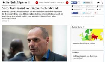 Frankfurter Allgemeine Zeitung: Ο Βαρουφάκης προειδοποιεί για &quot;πυρκαγιά&quot;