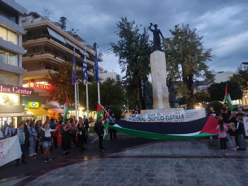 Καλαμάτα: Συγκέντρωση αλληλεγγύης στον διεθνή στόλο Global Sumud Flotilla