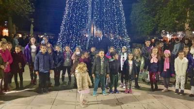 Φωταγώγηση δέντρων σε Πύλο και Χώρα