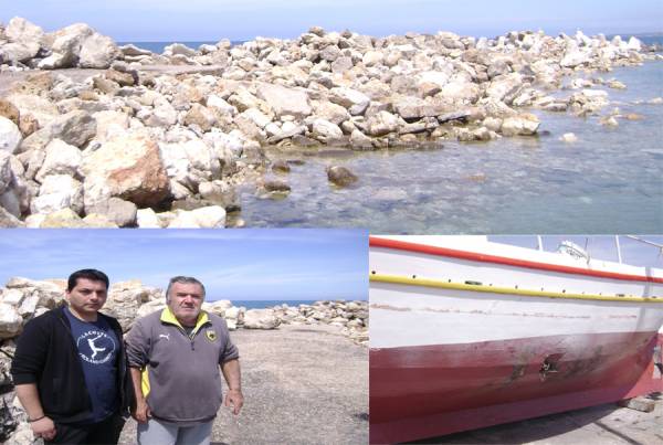 Η θαλασσοταραχή προκάλεσε: Ζημιές στο αλιευτικό καταφύγιο Μαράθου