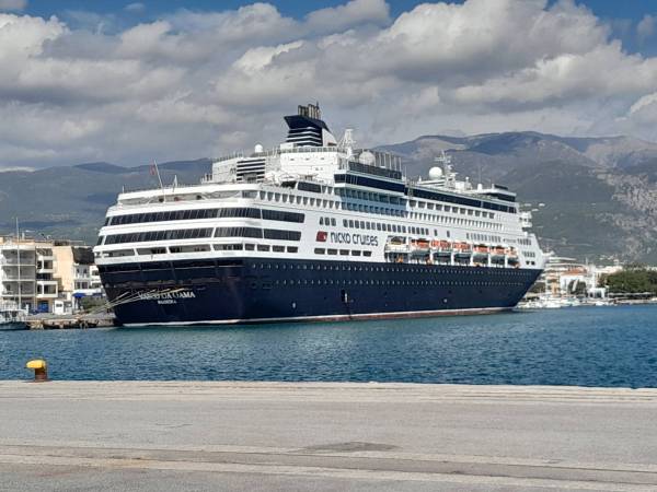 Στην Καλαμάτα το μεγάλο κρουαζιερόπλοιο "Vasco da Gama" με 1.083 επιβάτες