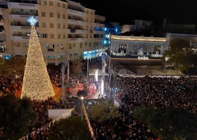 Υποδοχή του νέου έτους στην κεντρική πλατεία Καλαμάτας