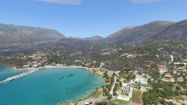  Οργή και θλίψη: Ο καμένος Κότρωνας από ψηλά (VIDEO)