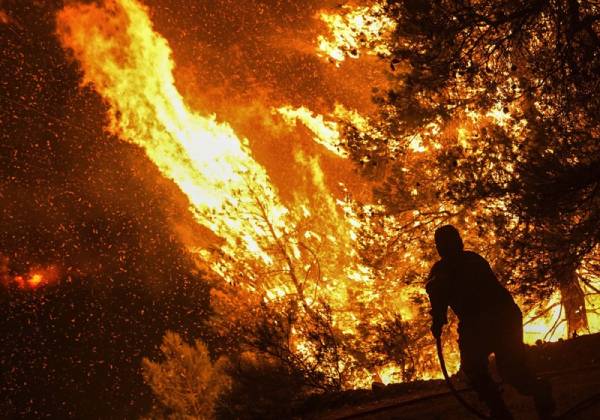 Αρκαδία: Μεγάλη πυρκαγιά στον Άγιο Πέτρο Βόρειας Κυνουρίας