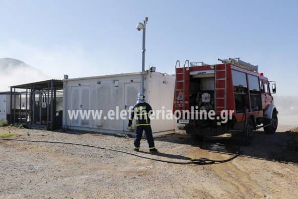 Φωτιά σε φωτοβολταϊκό πάρκο στη ΒΙΠΕ Μελιγαλά (σενάριο πυροσβεστικής άσκησης)