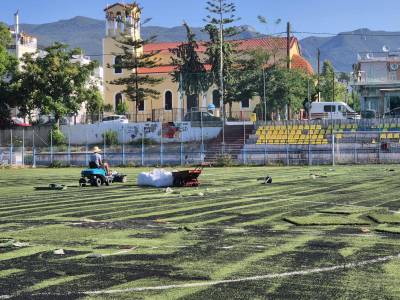 Καλαμάτα: Εργασίες στο γήπεδο «Π. Μπαχράμης»