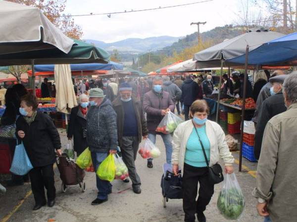 Ικανοποιητική η κίνηση στη χθεσινή λαϊκή της Καλαμάτας (βίντεο)