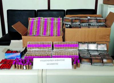 11.090 κροτίδες σε κατάστημα της Καλαμάτας