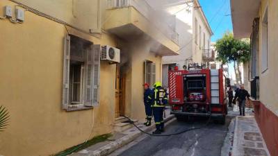 Καλαμάτα: Πυρκαγιά σε ισόγειο στην οδό Οιτύλου