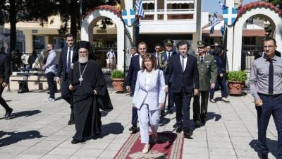 Στον Έβρο η K. Σακελλαροπούλου - Ανακηρύχθηκε επίσημη δημότης Ορεστιάδας