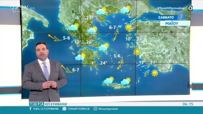 Καιρός 07/05/2022: Αραιές συννεφιές αλλά και δυνατούς ανέμους στις θάλασσες (βίντεο)