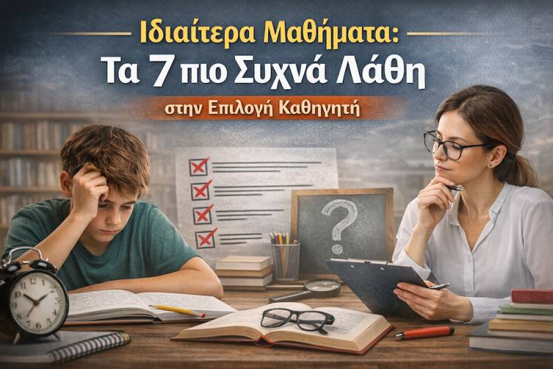 Ιδιαίτερα μαθήματα: Τα 7 πιο συχνά λάθη στην επιλογή καθηγητή