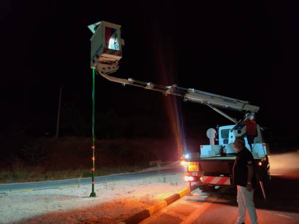 Φωτισμός στον κόμβο της εθνικής οδού Γαργαλιάνων - Ρωμανού