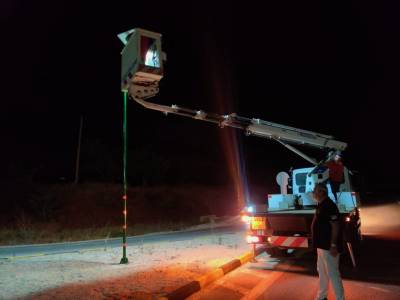 Φωτισμός στον κόμβο της εθνικής οδού Γαργαλιάνων - Ρωμανού