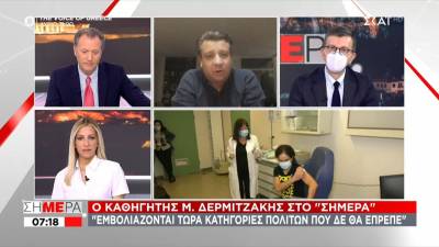 Δερμιτζάκης: Να ανοίξει η εστίαση μόνο έξω, γυμνάσια-λύκεια και λιανεμπόριο σε 3 βδομάδες (Βίντεο)
