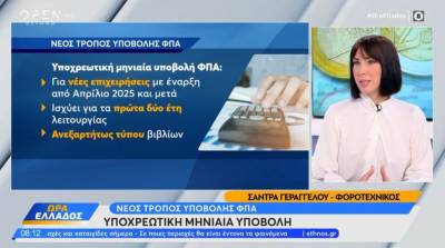 Νέος τρόπος υποβολής ΦΠΑ – Υποχρεωτική μηνιαία υποβολή (Βίντεο)