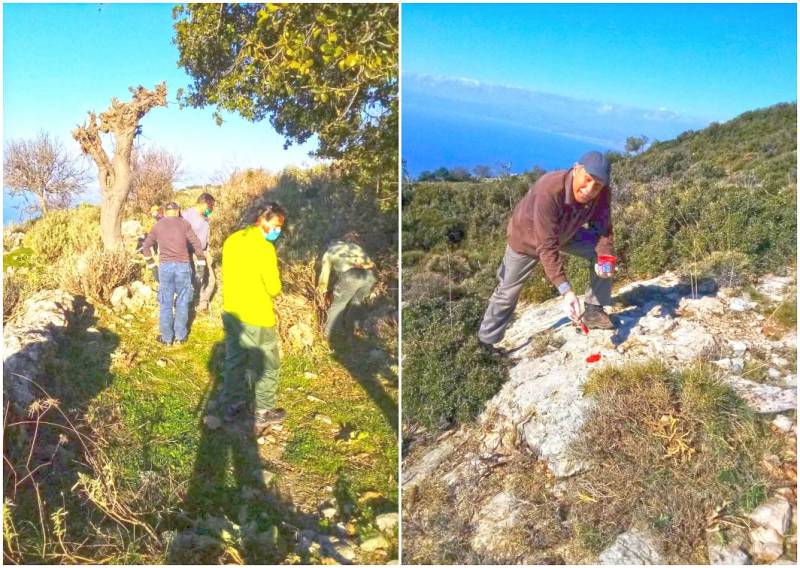 Συντήρηση μονοπατιών στο Καλάθι από τον Ορειβατικό