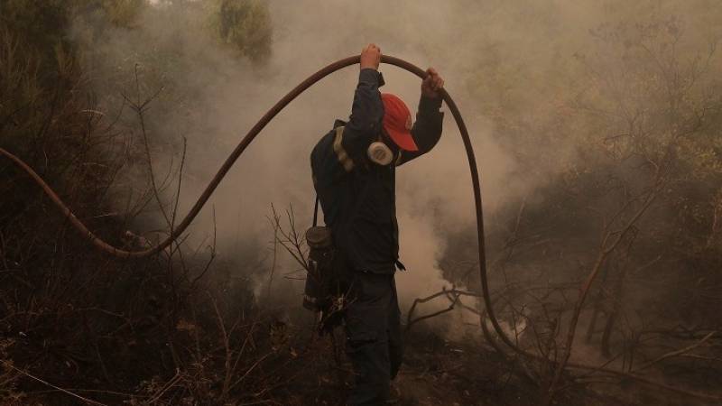 Σε εξέλιξη φωτιά στην περιοχή Δρυάλια Ανατολικής Μάνης