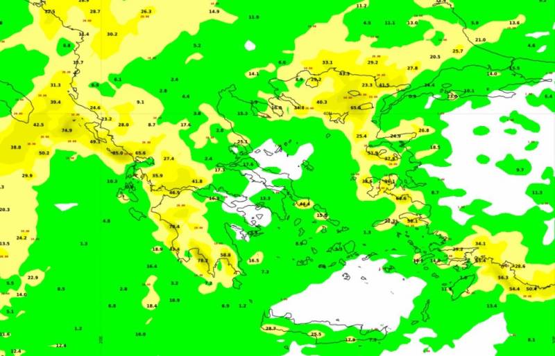 Έκτακτο δελτίο από την ΕΜΥ - Έρχεται τριήμερο με καταιγίδες και χιόνια