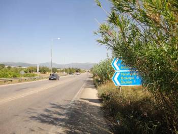 Τα καλάμια έκρυψαν  πάλι την πινακίδα