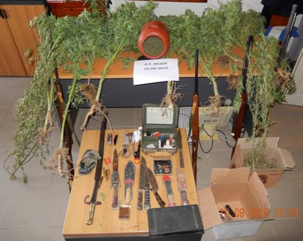 Σύλληψη για χασίς και όπλα στη Μεσσηνία