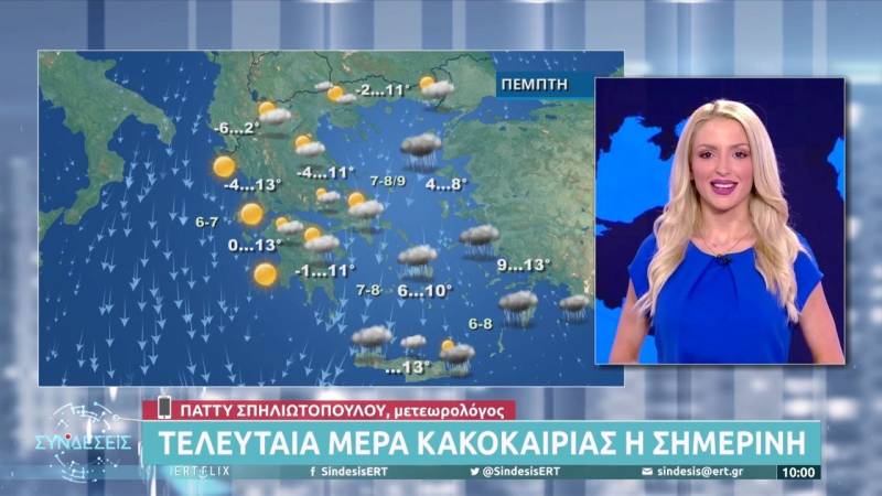 Τελευταία μέρα κακοκαιρίας η σημερινή (βίντεο)