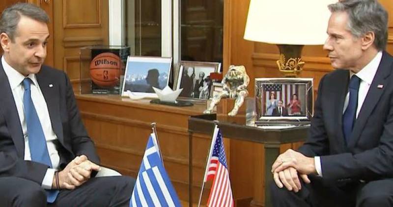 Ο διάλογος Μητσοτάκη - Μπλίνκεν κατά την έναρξη της συνάντησής τους (βίντεο)