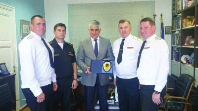 Κυβερνήτες πολεμικών πλοίων στο Δημαρχείο της Πύλου