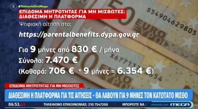 Επίδομα μητρότητας: Διαθέσιμη η πλατφόρμα για αιτήσεις από μη μισθωτές (Βίντεο)