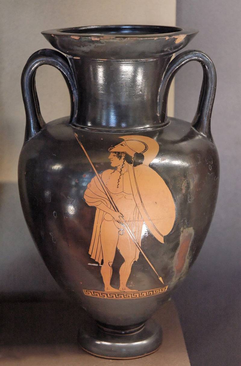 Αττικός αμφορέας. Ο Αντίλοχος (Μουσείο του Λούβρου)